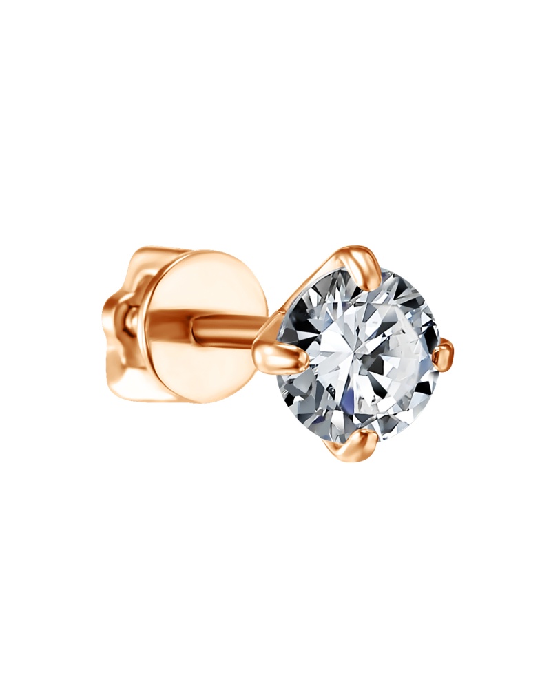 ПУСл01-17моно.бцФ.з585 Серьги (Золото 585)